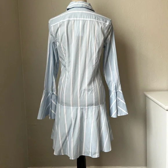 NWT Equipment Striped blue and white drop waist shirt dress size S - Picture 13 of 16